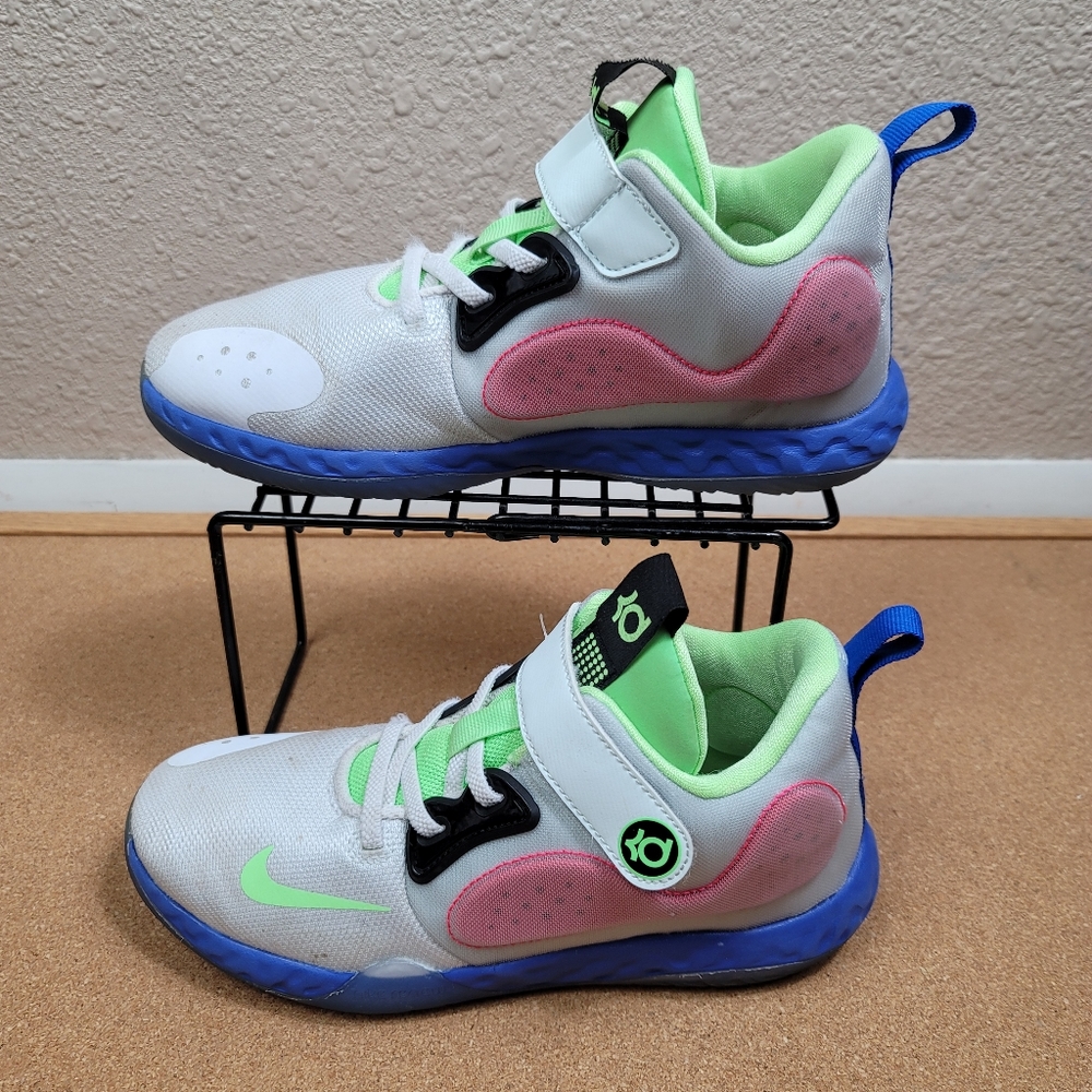 Nike Boys KD Trey 5 AT5685-134 White Lime Basketba